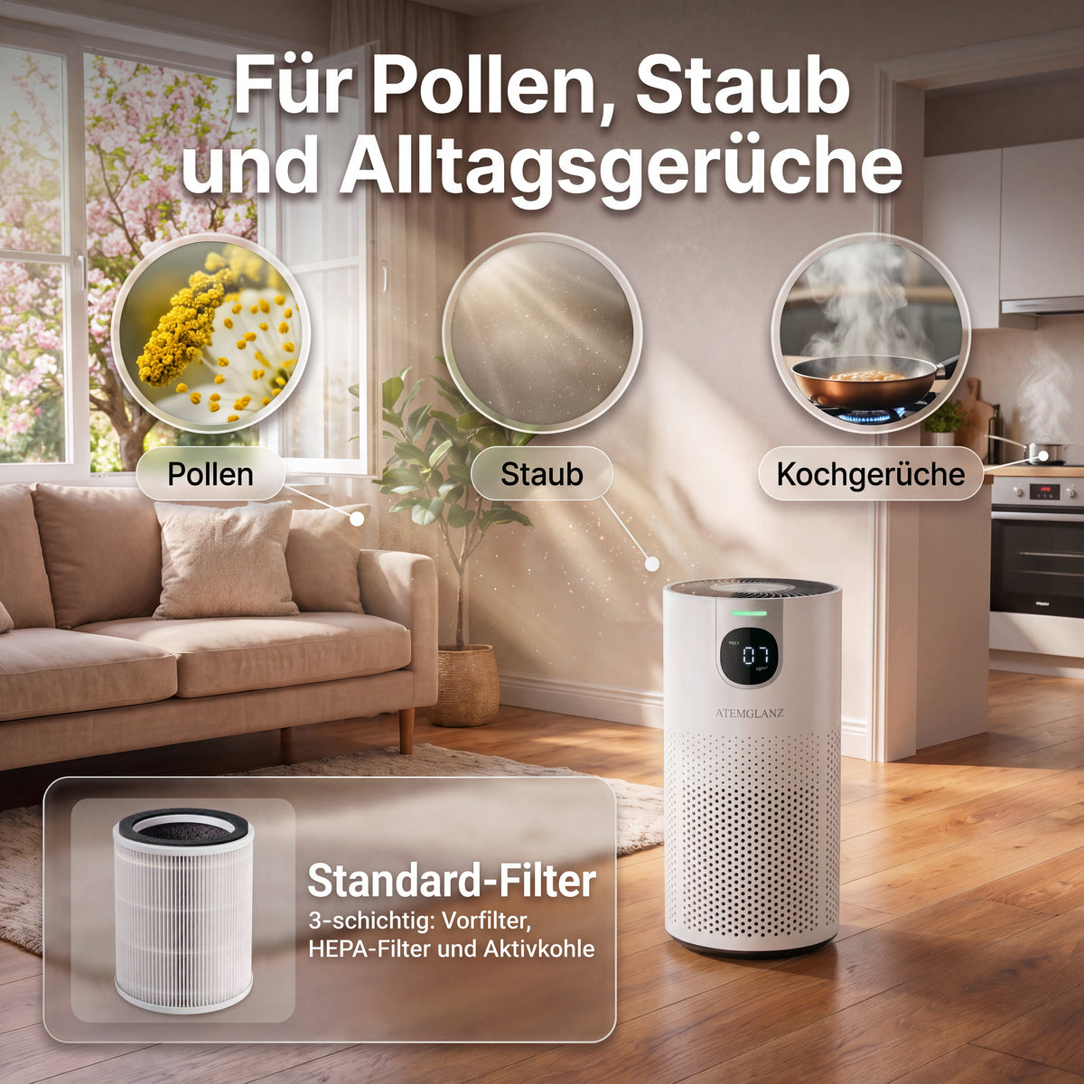 Gemacht für Pollen, Staub und Alltag